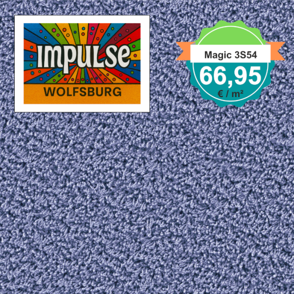 Top view of a square carpet pattern in blue